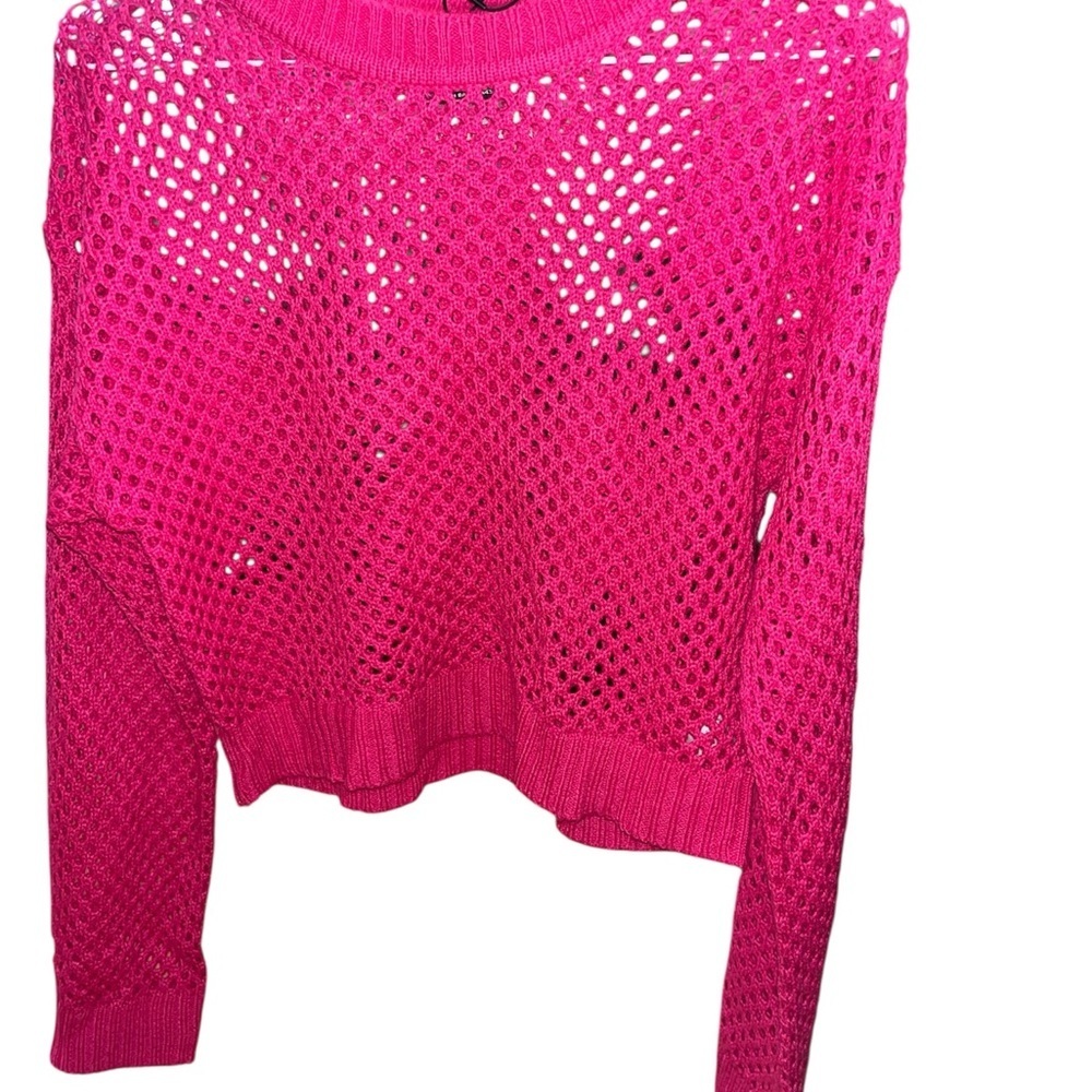 Pink Crew Neck Skirt with Contemporary Design - Picture 3 of 4